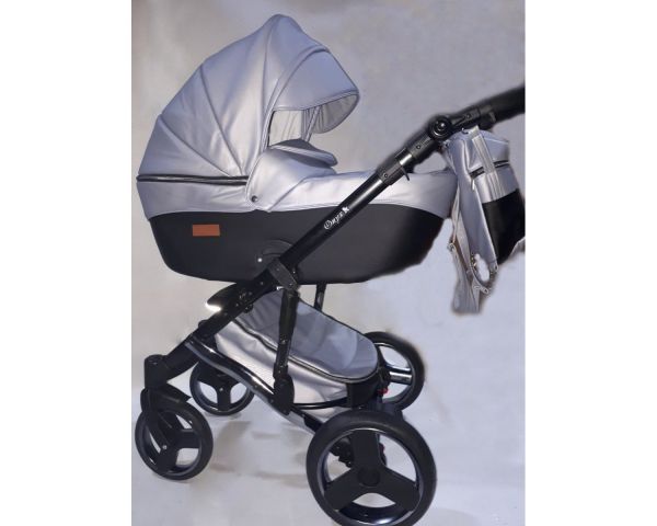 Коляска 2 в 1 Mikrus Onyx 49а срібло+чорний