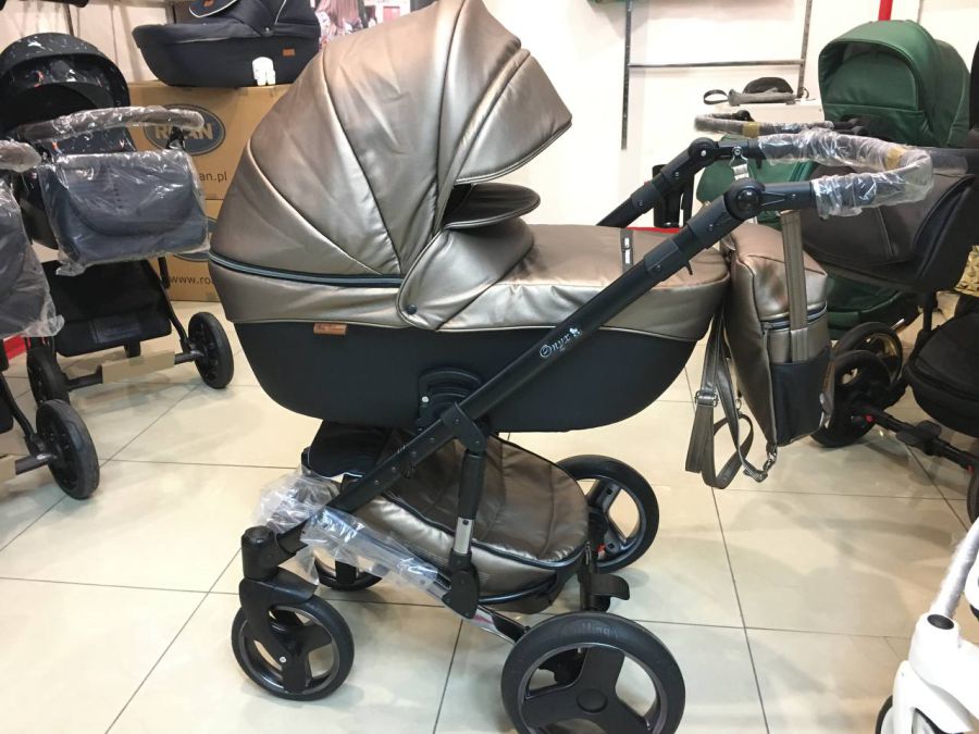 Коляска 2 в 1 Mikrus Onyx 71 бронза+черный