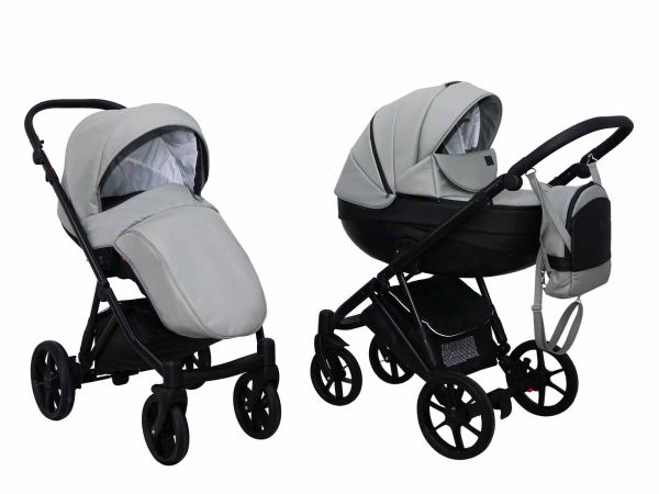 Коляска 2 в 1 Mikrus Viva Sport 12 серая кожа Коляска 2 в 1 Mikrus Viva Sport 12 серая кожа