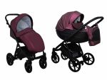 Коляска 2 в 1 Mikrus Viva Sport 13 баклажан кожа