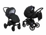 Коляска 2 в 1 Mikrus Viva Sport 14 черная кожа