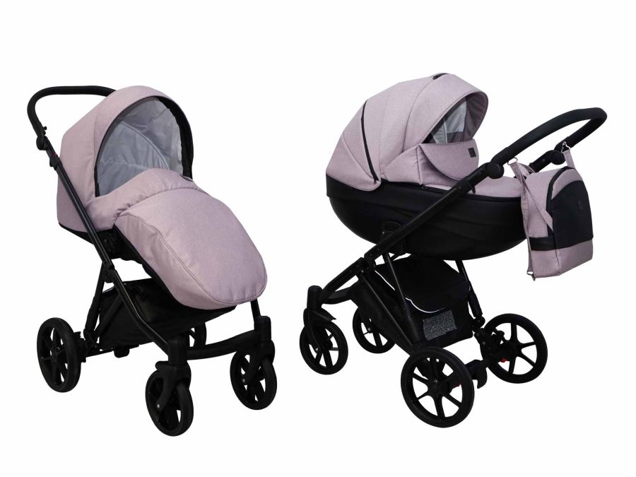 Коляска 2 в 1 Mikrus Viva Sport 3 баклажан тканина