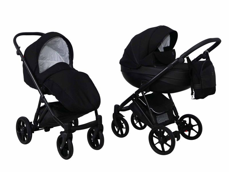 Коляска 2 в 1 Mikrus Viva Sport 6 чорна тканина