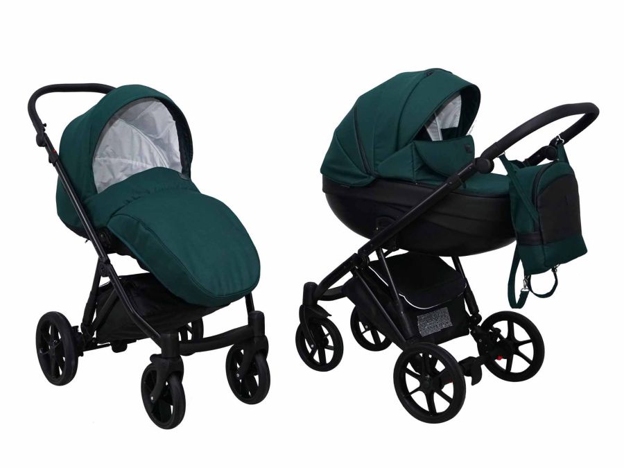 Коляска 2 в 1 Mikrus Viva Sport 8 зелена тканина