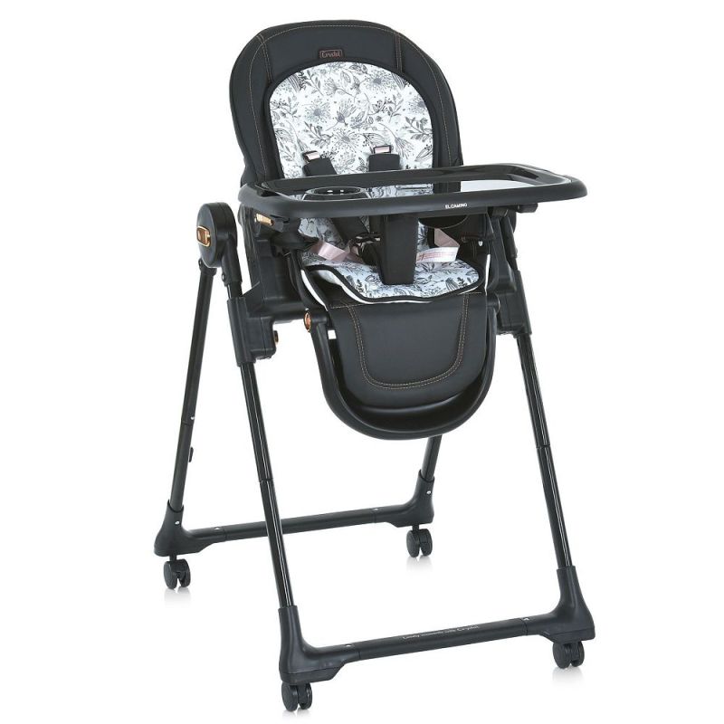 Стульчик для кормления El Camino CRYSTAL ME 1037-B Black Gold