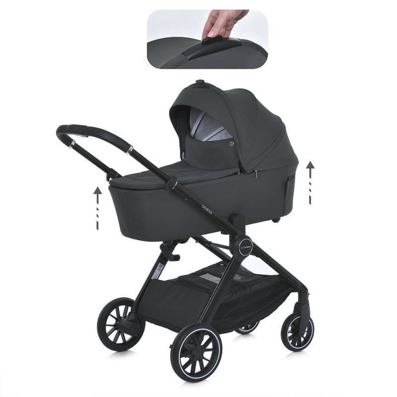 Коляска 2 в 1 El Camino GENESIS ME 1126 Asphalt Gray