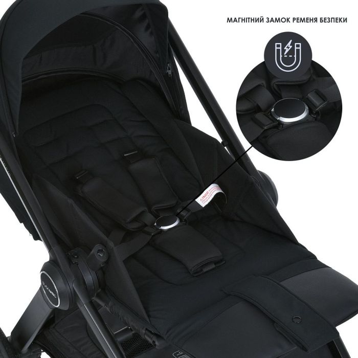Коляска 2 в 1 El Camino ME 1126 GENESIS Jet Black