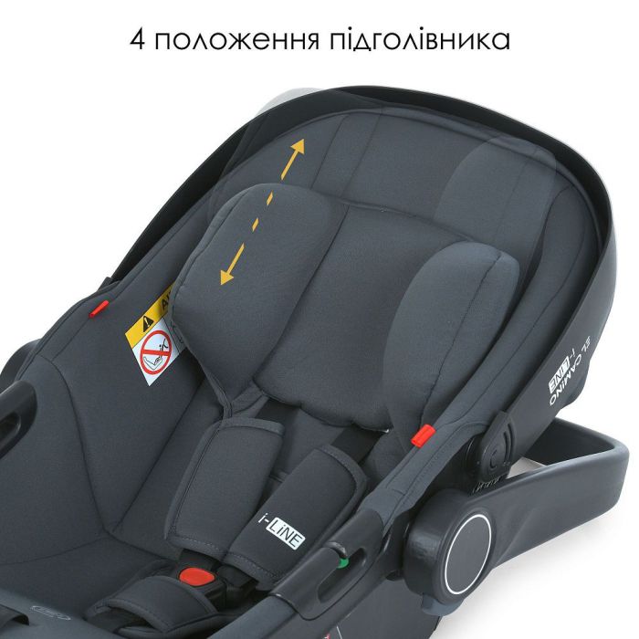 Автокресло El Camino i-LINE ME 1176 Melange Black