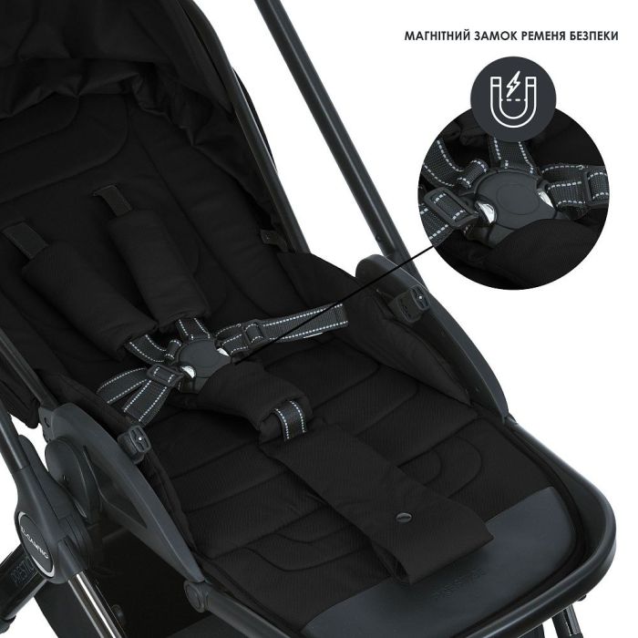 Коляска 2 в 1 El Camino PRESTIGE ME 1124-2 Black