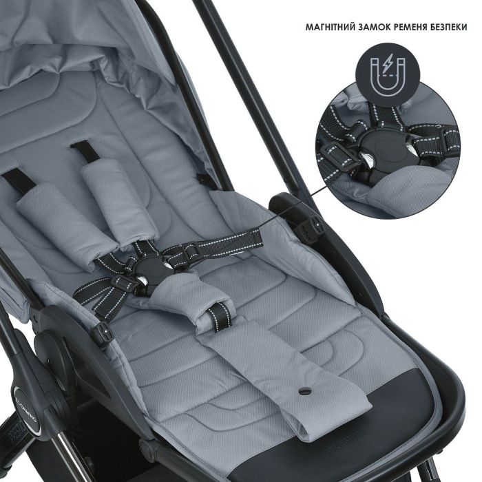 Коляска 2 в 1 El Camino PRESTIGE ME 1124-2 Frost Gray