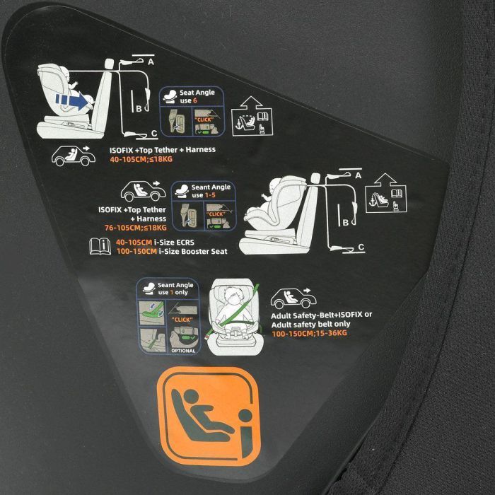 Автокресло El Camino i-Rise ME 1207 Black