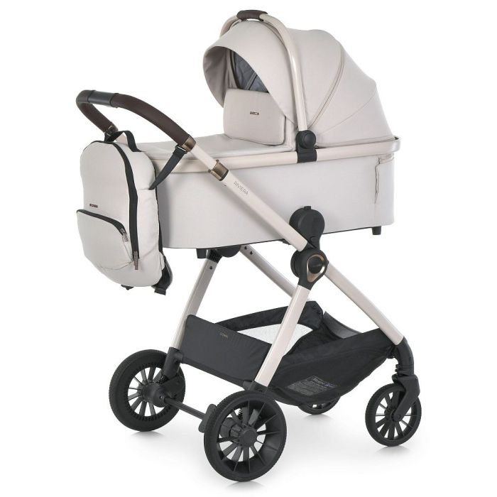 Коляска 2 в 1 El Camino RIVIERA ME 1183 Silver Milk