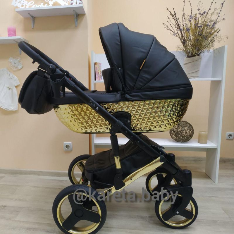Коляска 2 в 1 Mikrus Crystal 28 черный