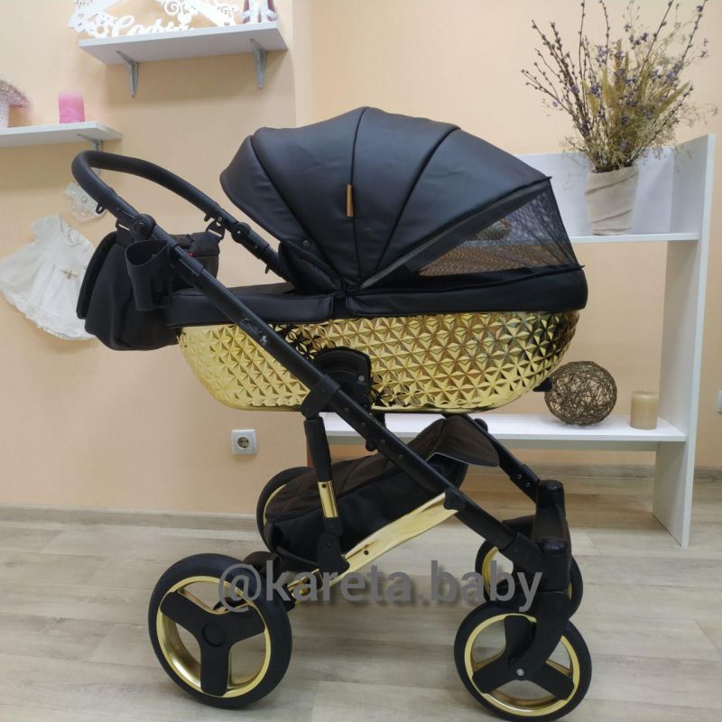 Коляска 2 в 1 Mikrus Crystal 28 черный