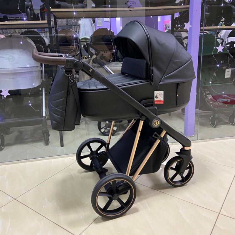 Коляска 2 в 1 Roan ivi Black ECO Rose Gold 2.0