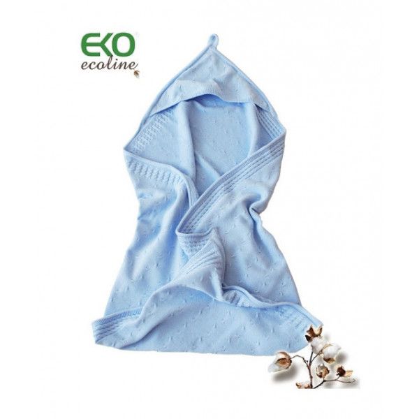 Плед Кутник бавовняний EKO ple-11 блакитний