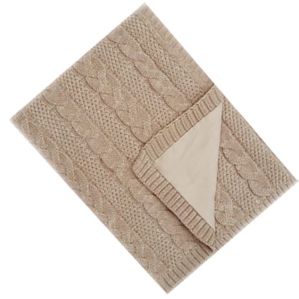 Плед Косичка з підкладкою EKO ple-31 коричневий