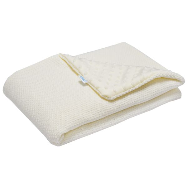 Плед В'язаний Мінки EKO ple-34 кремовий