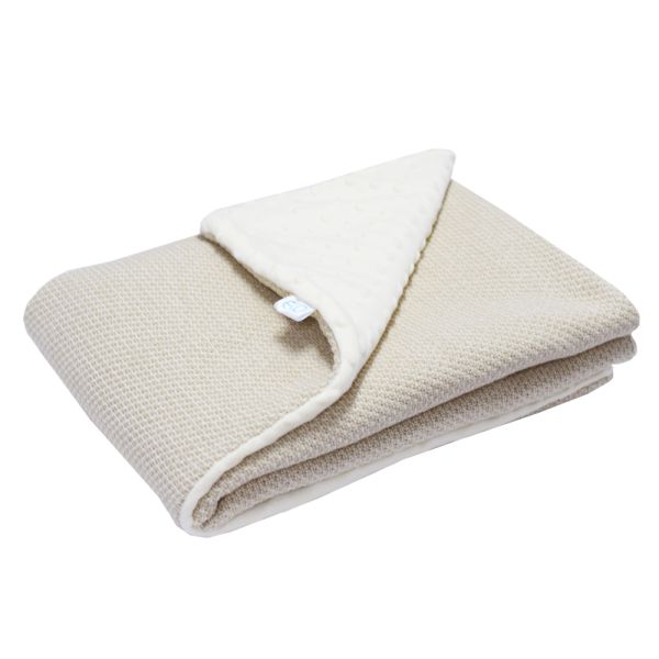 Плед В'язаний Мінки EKO ple-34 бежевий