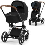 Коляска 2 в 1 Cybex Priam 4.0 Sepia Black шасі Chrome Brown