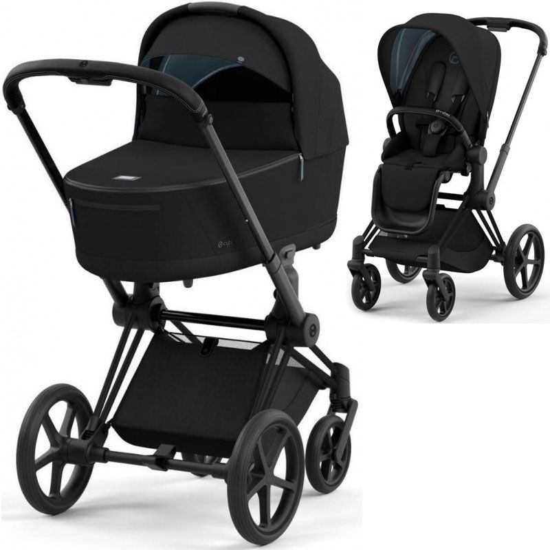 Коляска 2 в 1 Cybex Priam 4.0 Sepia Black шасі Matt Black
