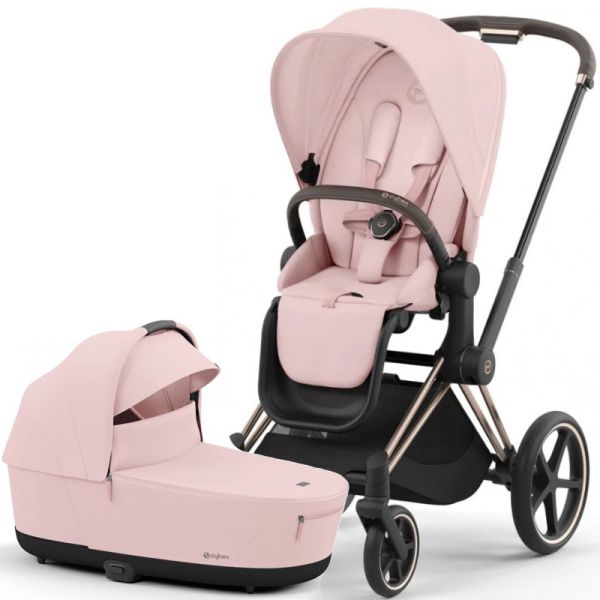 Коляска 2 в 1 Cybex Priam 4.0 Peach Pink шасси Rosegold