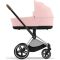 Коляска 2 в 1 Cybex Priam 4.0 Peach Pink шасси Chrome Brown