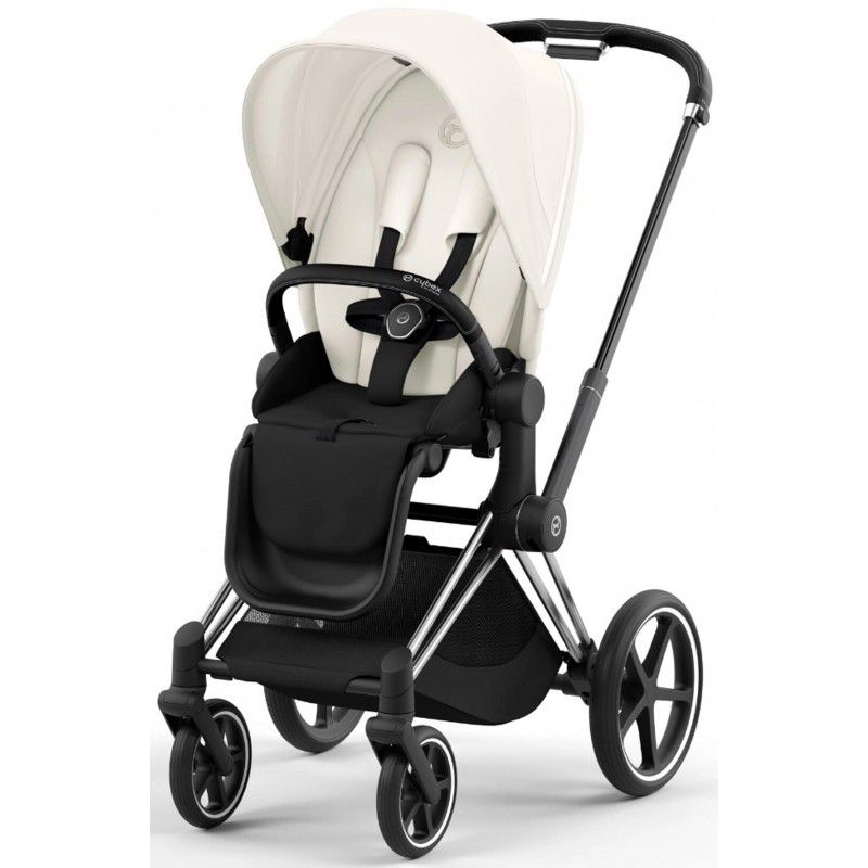 Коляска 2 в 1 Cybex Priam 4.0 Off White шасі Chrome Black