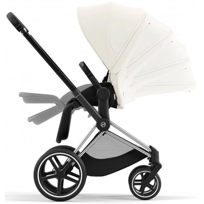 Коляска 2 в 1 Cybex Priam 4.0 Off White шасси Chrome Black