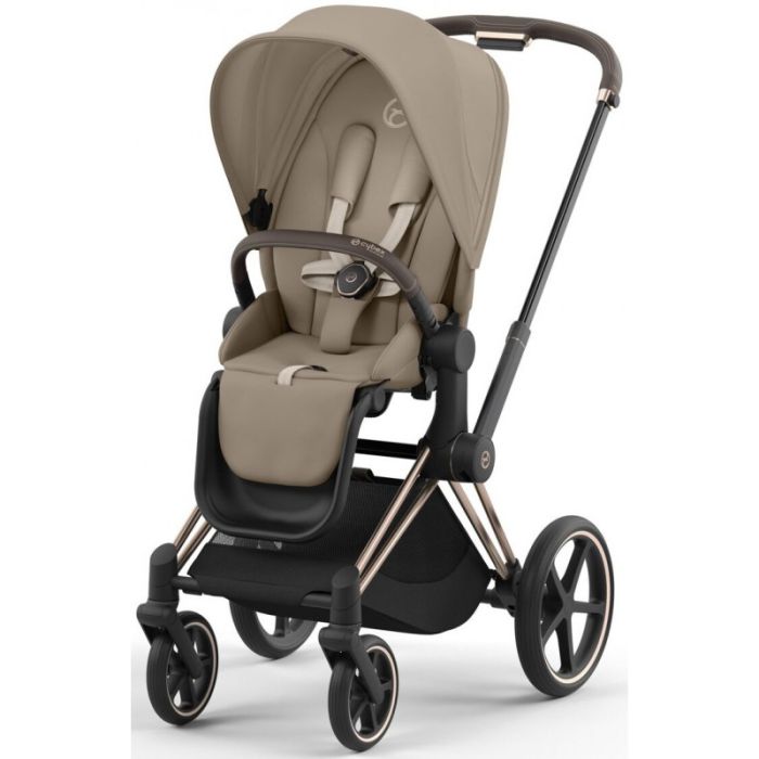 Коляска 2 в 1 Cybex Priam 4.0 Cozy Beige шасси Rosegold