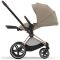 Коляска 2 в 1 Cybex Priam 4.0 Cozy Beige шасси Rosegold