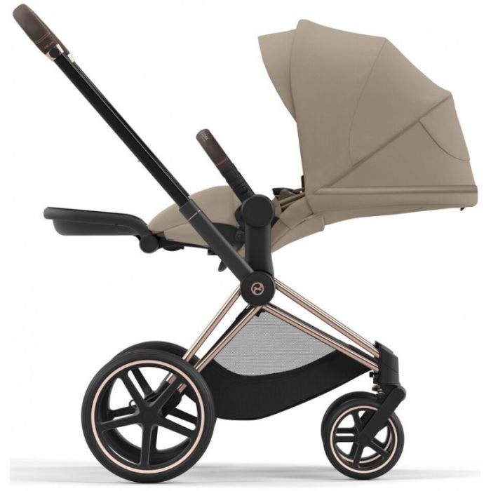 Коляска 2 в 1 Cybex Priam 4.0 Cozy Beige шасси Rosegold