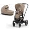 Коляска 2 в 1 Cybex Priam 4.0 Cozy Beige шасси Rosegold