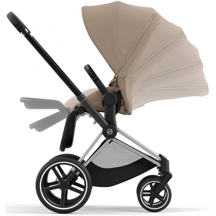 Коляска 2 в 1 Cybex Priam 4.0 Cozy Beige шасси Chrome Black
