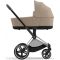 Коляска 2 в 1 Cybex Priam 4.0 Cozy Beige шасси Chrome Brown