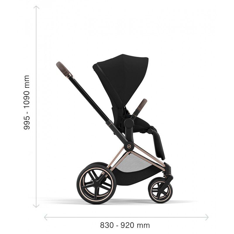 Коляска 2 в 1 Cybex Priam 4.0 Cozy Beige шасси Rosegold