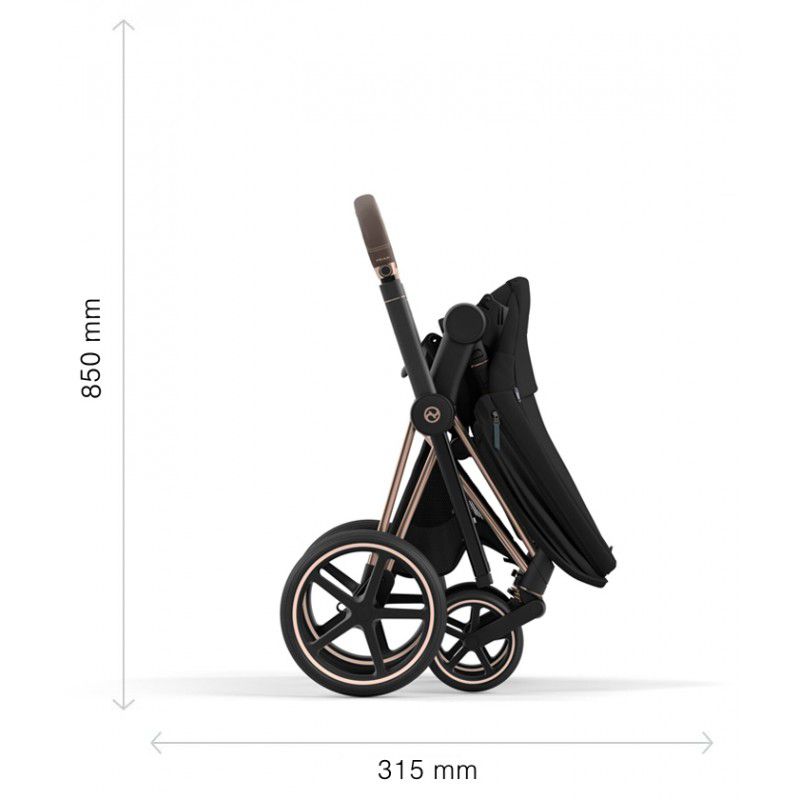 Коляска 2 в 1 Cybex Priam 4.0 Sepia Black шасі Matt Black