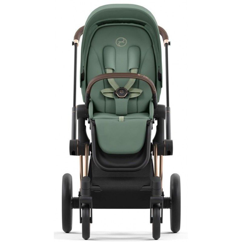 Коляска 2 в 1 Cybex Priam 4.0 Leaf Green шасі Rosegold