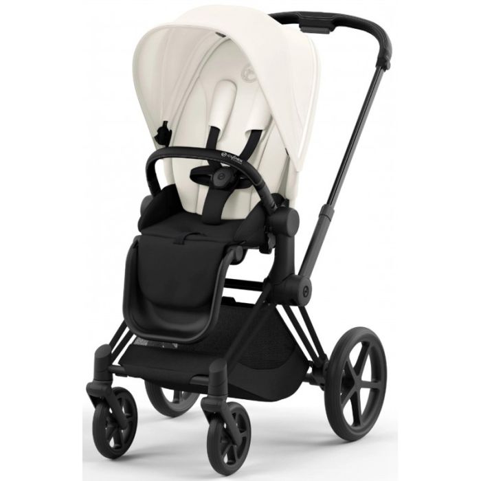 Коляска 2 в 1 Cybex Priam 4.0 Off White шасси Matt Black