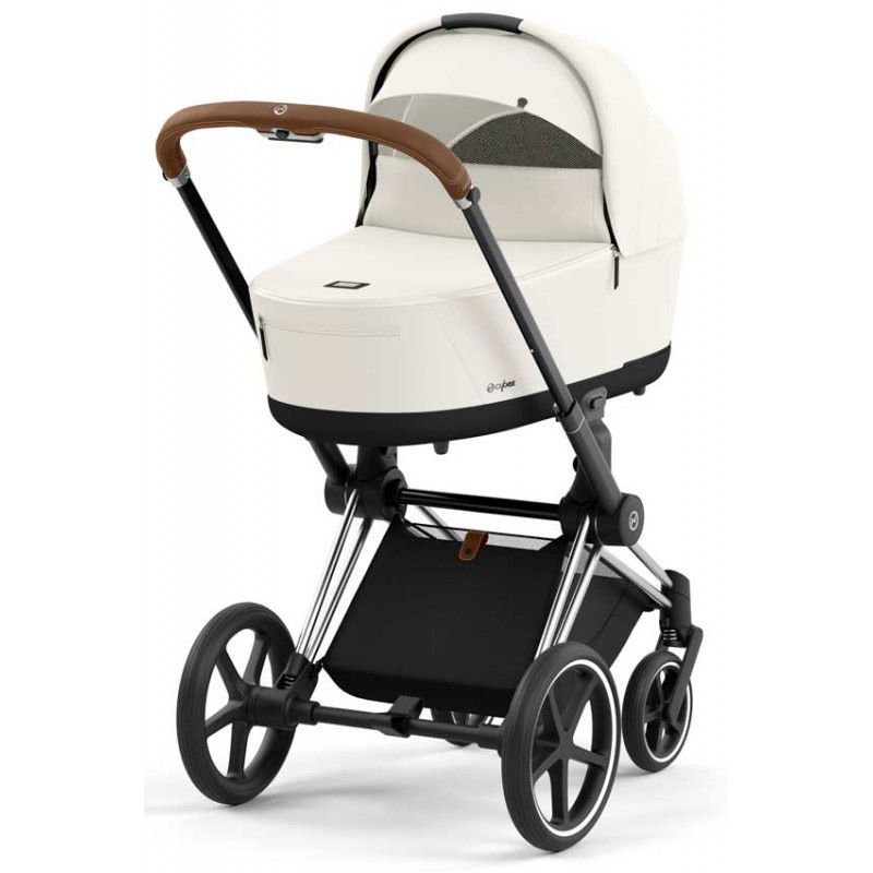Коляска 2 в 1 Cybex Priam 4.0 Off White шасі Chrome Brown