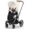 Коляска 2 в 1 Cybex Priam 4.0 Off White шасси Chrome Brown