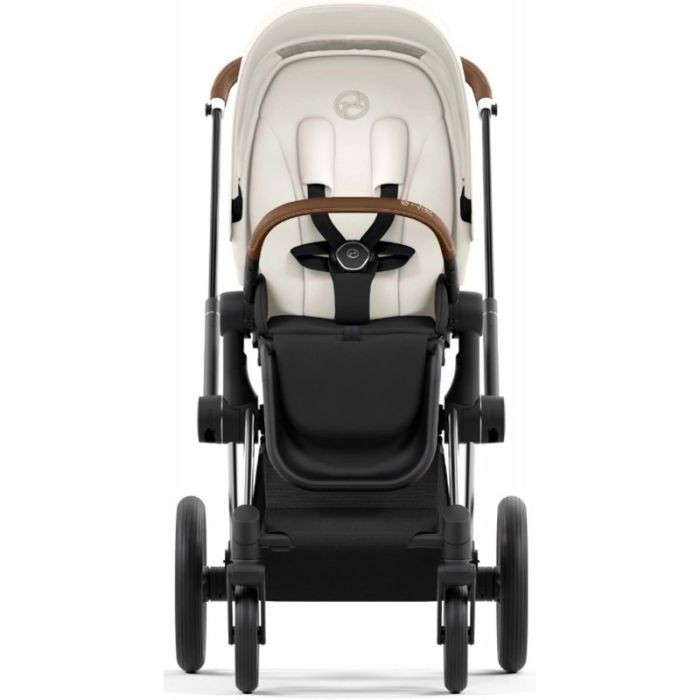 Коляска 2 в 1 Cybex Priam 4.0 Off White шасси Chrome Brown