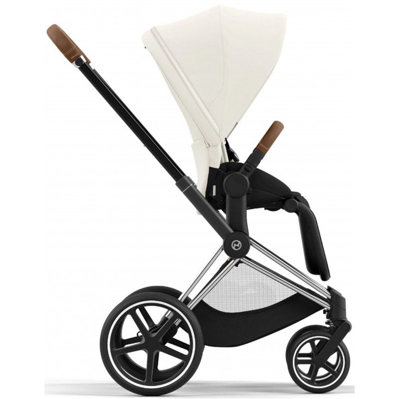 Коляска 2 в 1 Cybex Priam 4.0 Off White шасі Chrome Brown