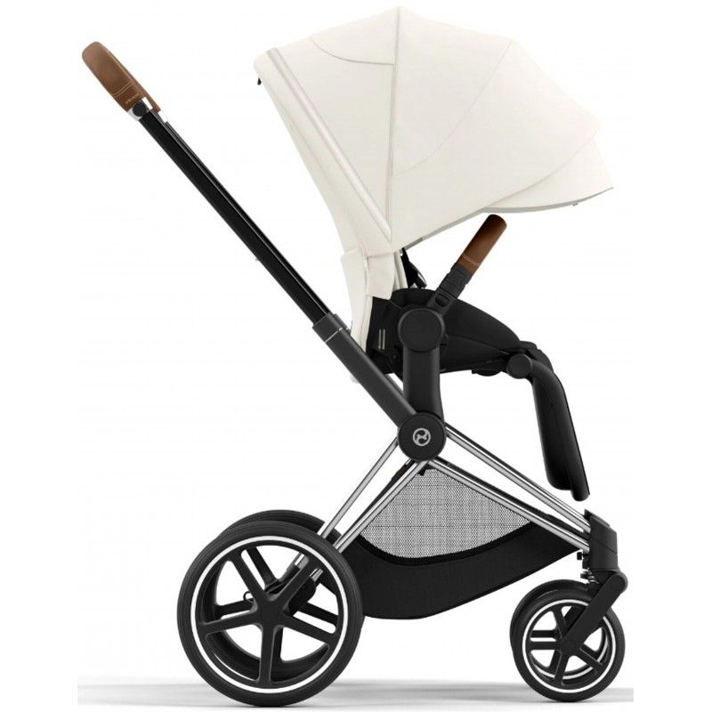Коляска 2 в 1 Cybex Priam 4.0 Off White шасі Chrome Brown