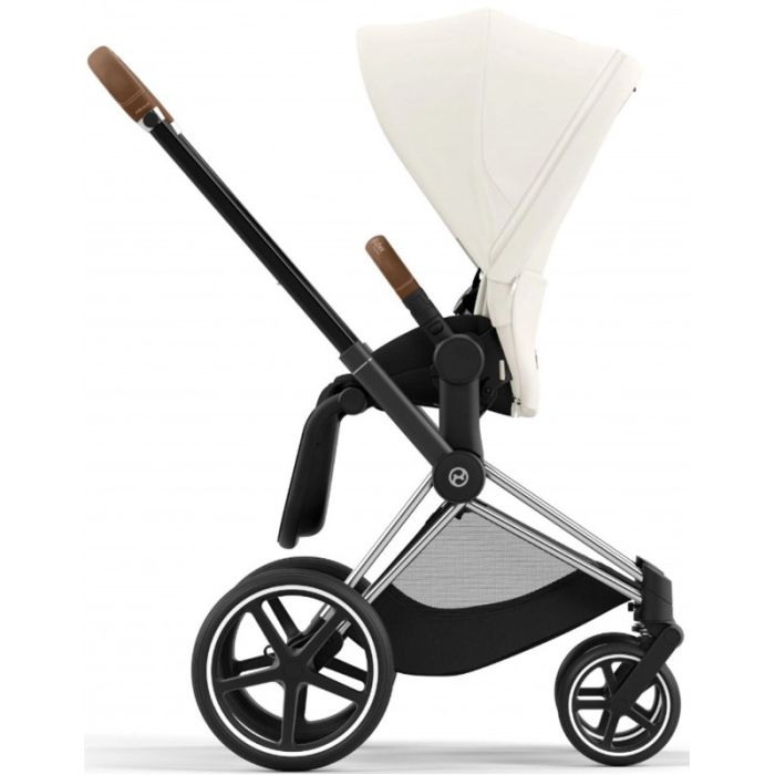Коляска 2 в 1 Cybex Priam 4.0 Off White шасси Chrome Brown