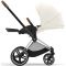 Коляска 2 в 1 Cybex Priam 4.0 Off White шасси Chrome Brown