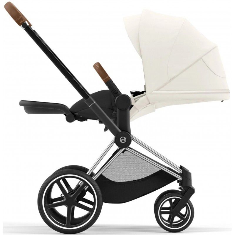 Коляска 2 в 1 Cybex Priam 4.0 Off White шасі Chrome Brown