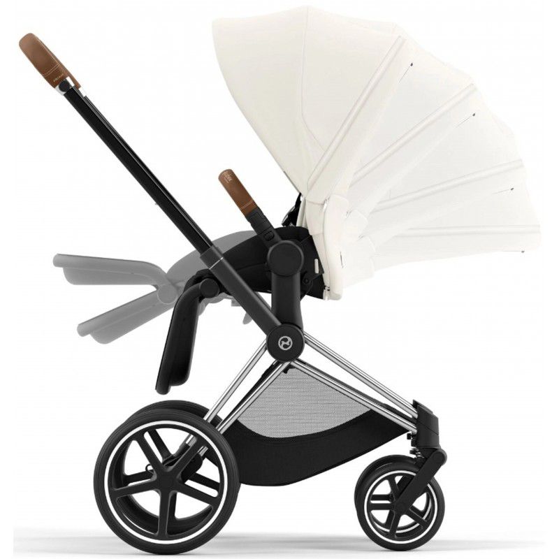Коляска 2 в 1 Cybex Priam 4.0 Off White шасі Chrome Brown