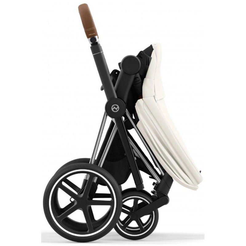 Коляска 2 в 1 Cybex Priam 4.0 Off White шасі Chrome Brown