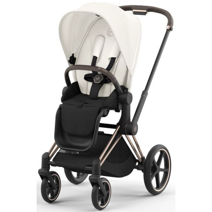 Коляска 2 в 1 Cybex Priam 4.0 Off White шасси Rosegold